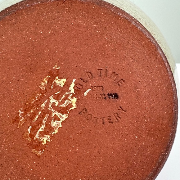 Old Time Pottery Floral Salt Glaze Speckled Ceramic Vase Vintage 80’s - Picture 10 of 11